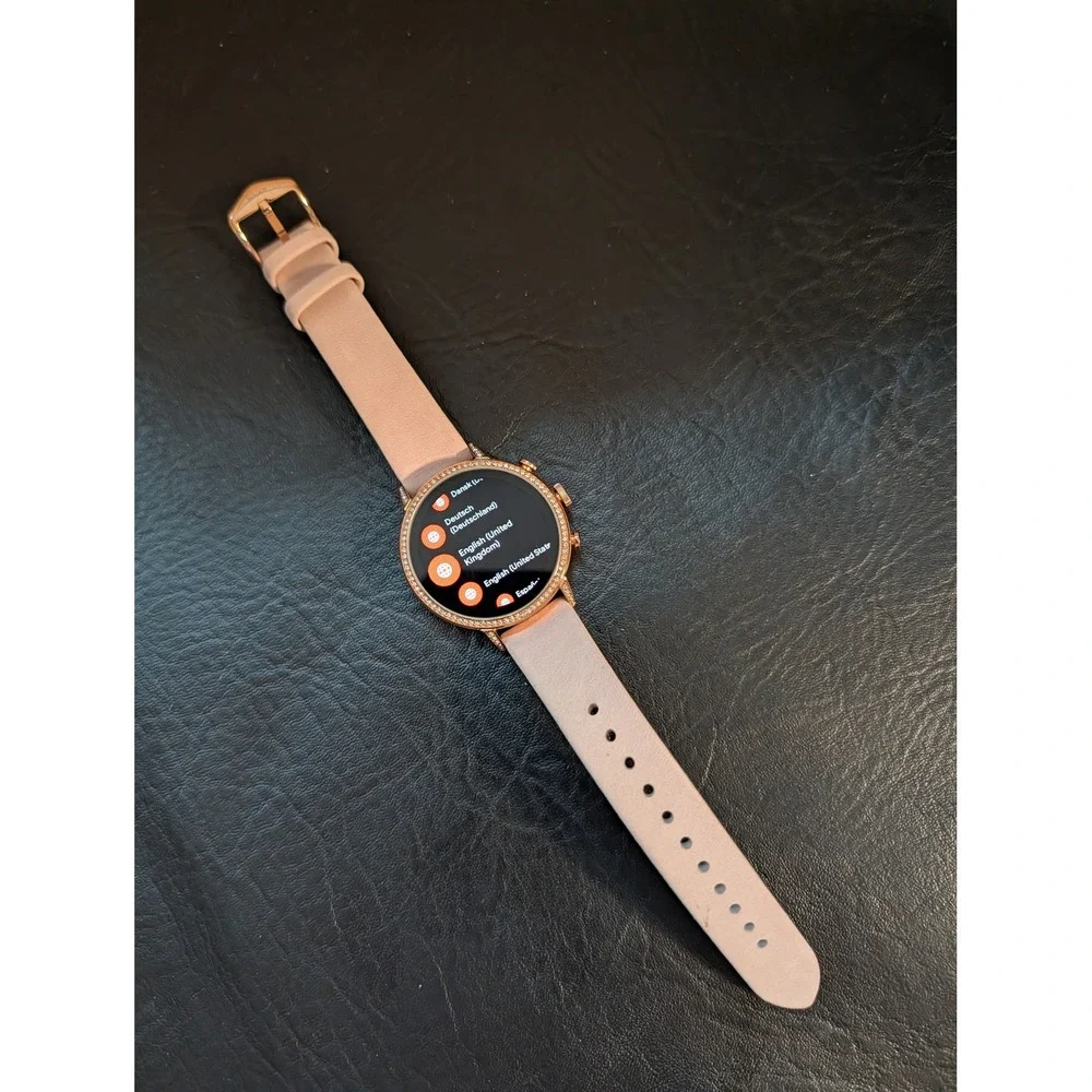 Fossil Q Gen 4 Venture HR Smartwatch Rose Gold Crystal DW7F1 FTW6015 Blush Pink